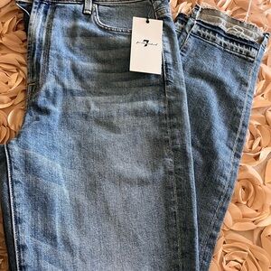 7 For All Mankind Women's High Rise Blue Jeans